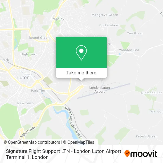 Signature Flight Support LTN - London Luton Airport Terminal 1 map