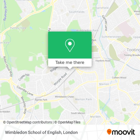 Wimbledon School of English map
