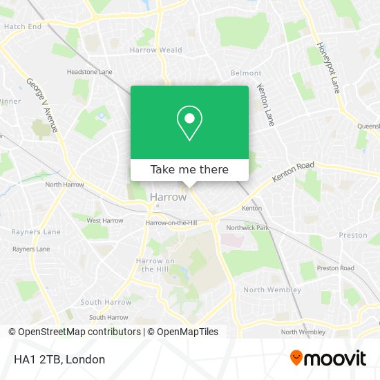 HA1 2TB map