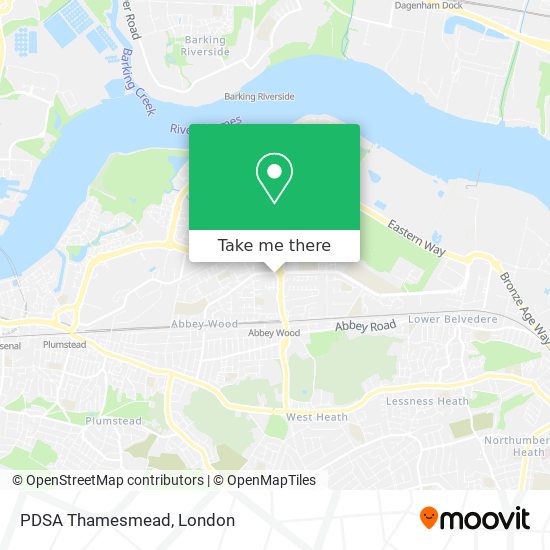 PDSA Thamesmead map