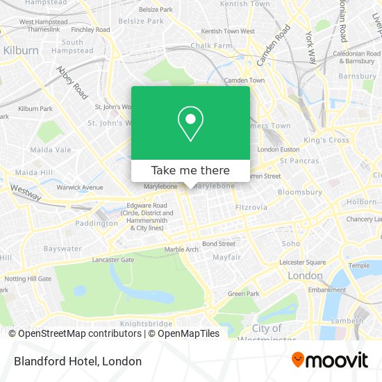 Blandford Hotel map