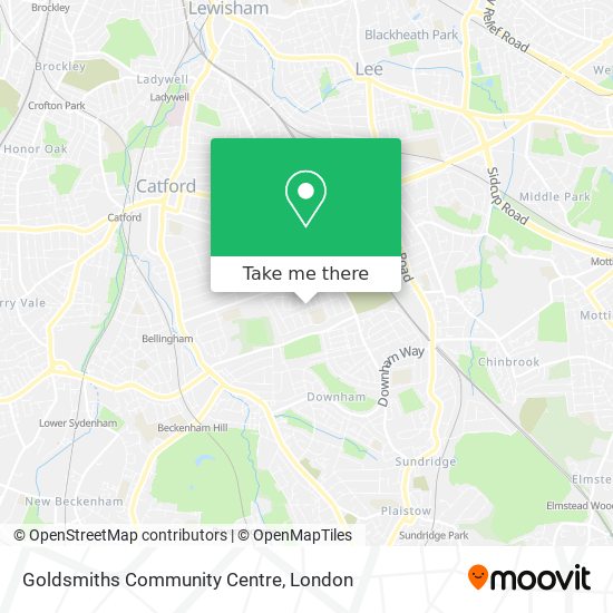 Goldsmiths Community Centre map