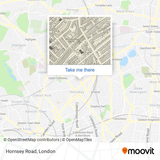 Hornsey Road map