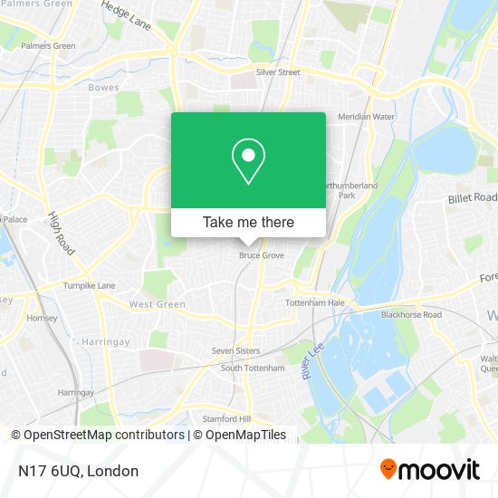 N17 6UQ map