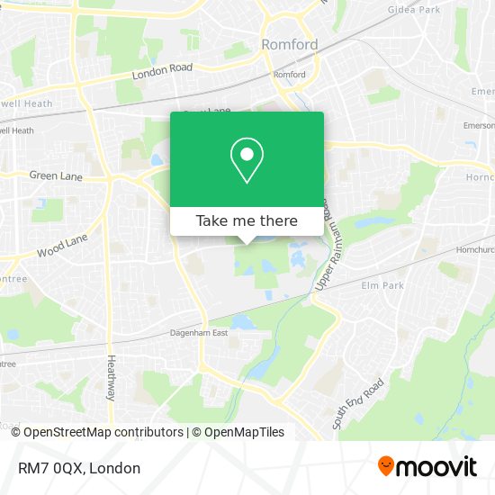 RM7 0QX map