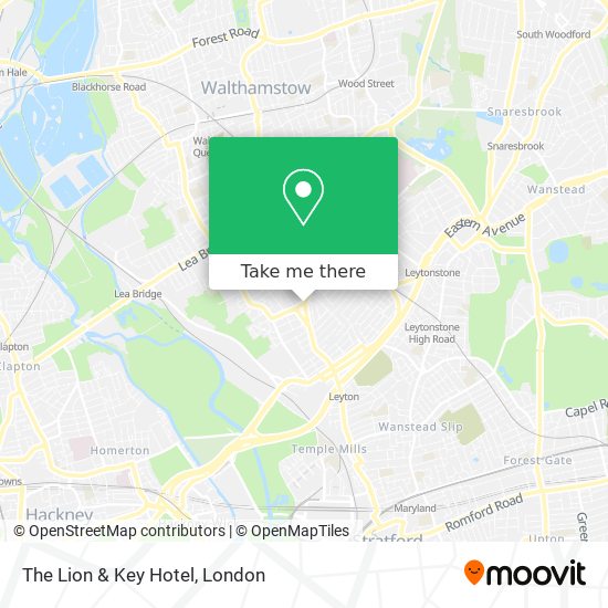 The Lion & Key Hotel map