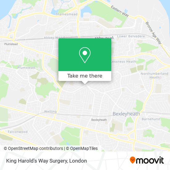 King Harold's Way Surgery map