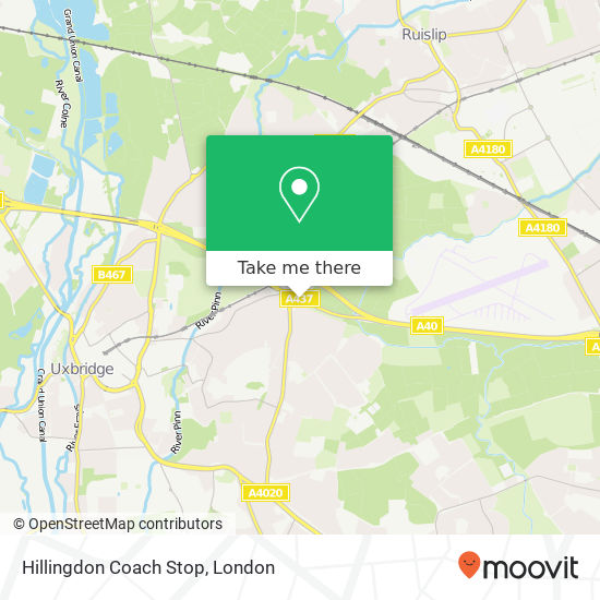 Hillingdon Coach Stop map