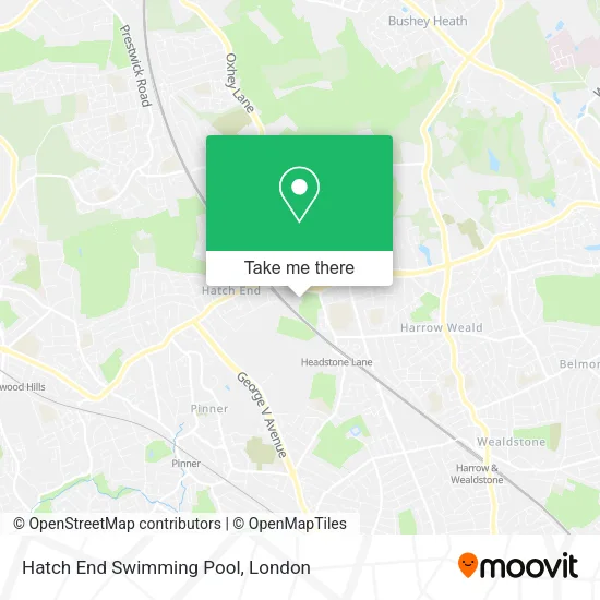 Hatch End Swimming Pool map