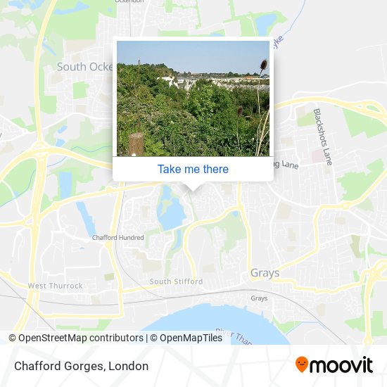 Chafford Gorges map