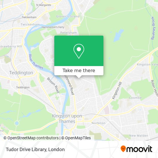 Tudor Drive Library map