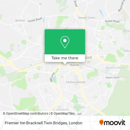 Premier Inn Bracknell Twin Bridges map