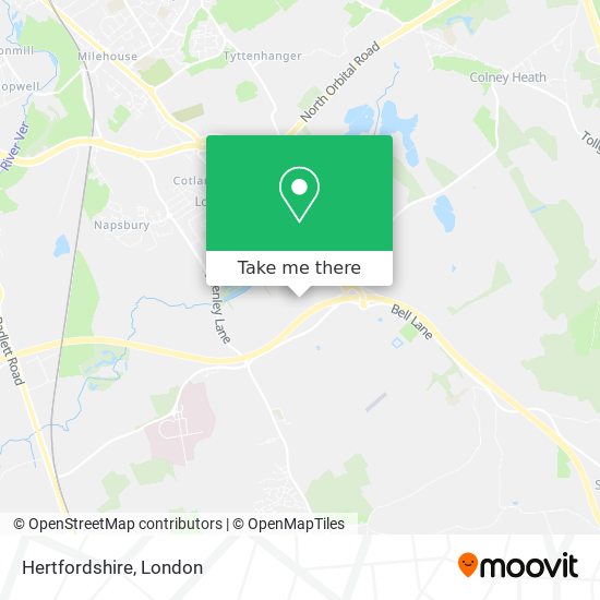 Hertfordshire map