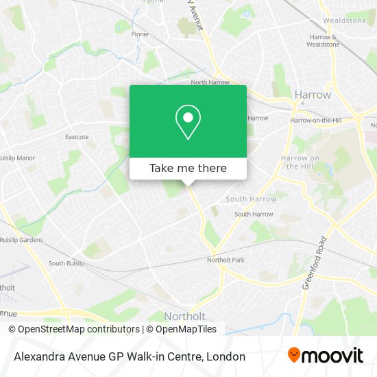 Alexandra Avenue GP Walk-in Centre map
