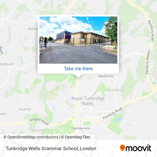 Tunbridge Wells Grammar School map