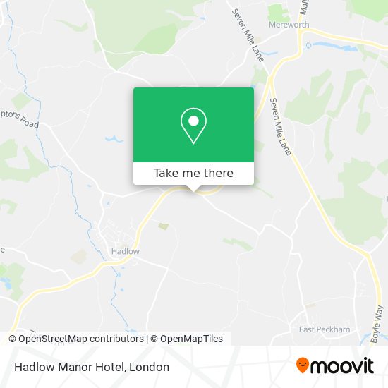Hadlow Manor Hotel map