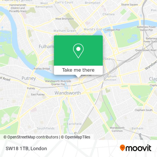 SW18 1TB map