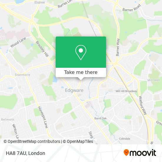 HA8 7AU map