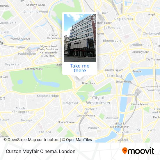 Curzon Mayfair Cinema map