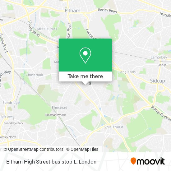 Eltham High Street bus stop L map