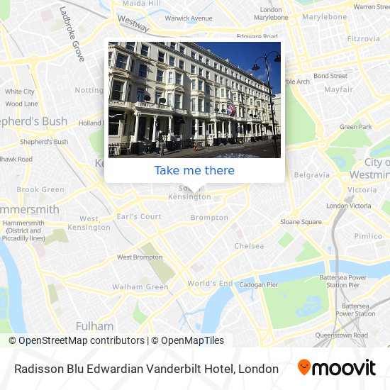Radisson Blu Edwardian Vanderbilt Hotel map