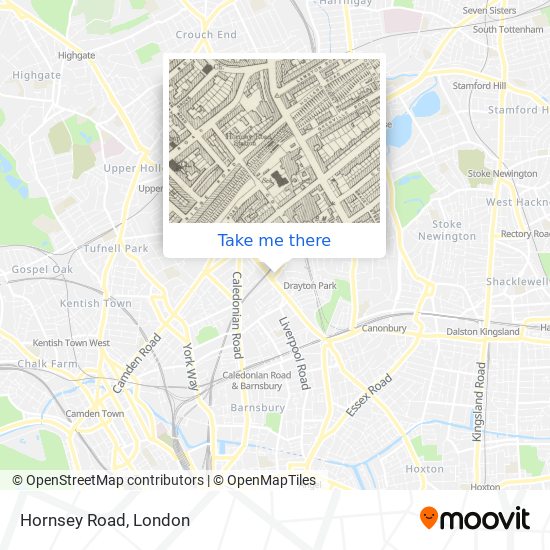 Hornsey Road map