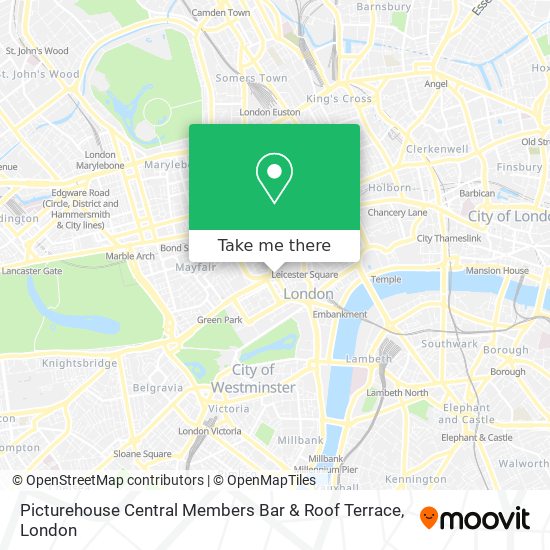 Picturehouse Central Members Bar & Roof Terrace map