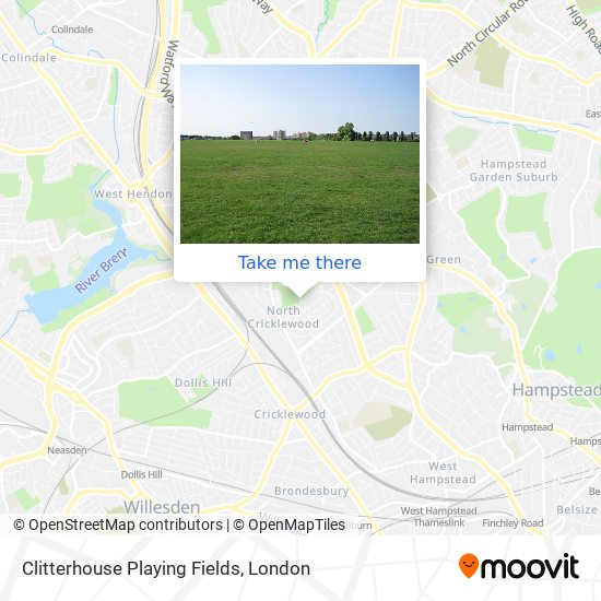 Clitterhouse Playing Fields map