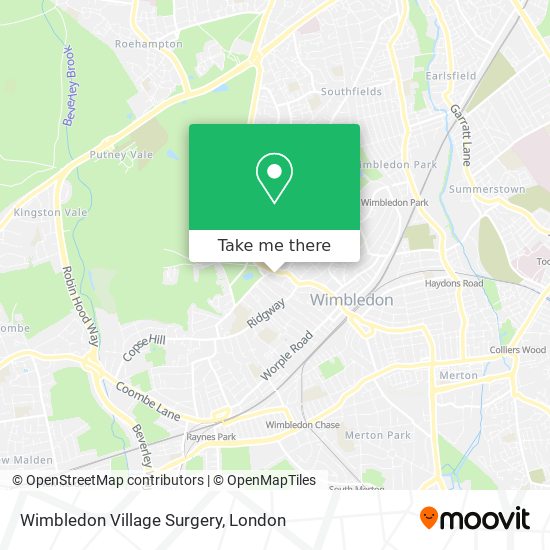 Wimbledon Village Surgery map