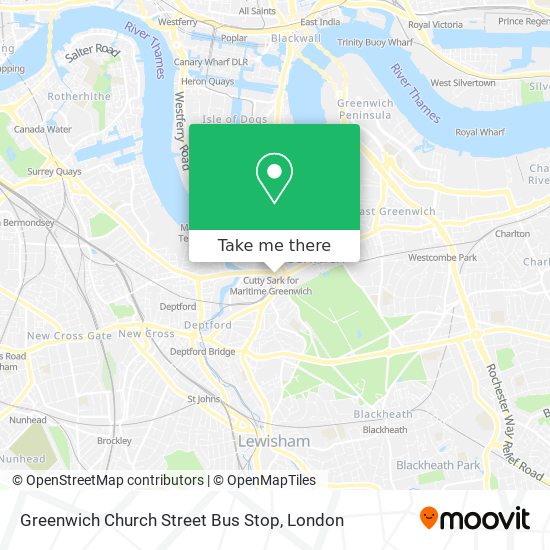 Greenwich Church Street Bus Stop map