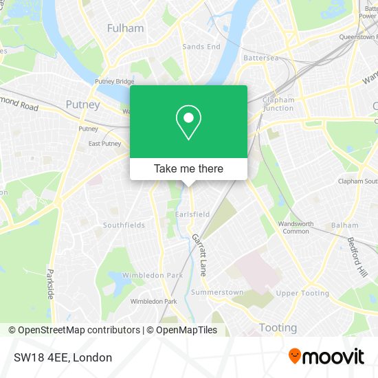 SW18 4EE map