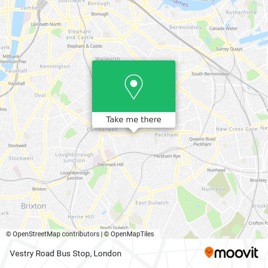 Vestry Road Bus Stop map