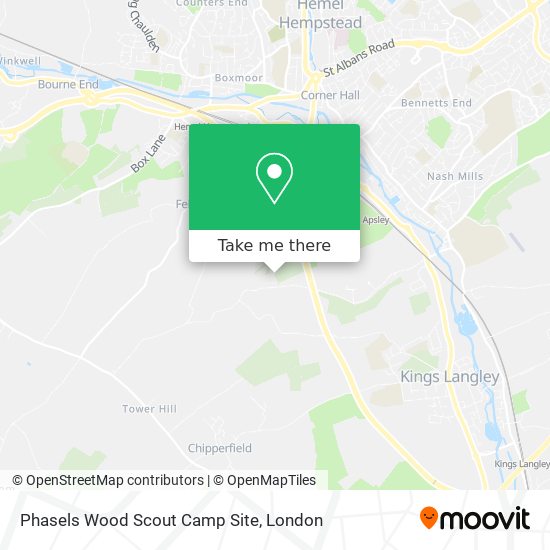 Phasels Wood Scout Camp Site map