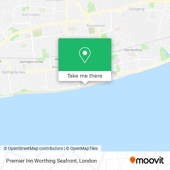 Premier Inn Worthing Seafront map