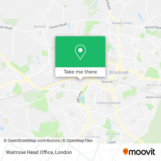 Waitrose Head Office map