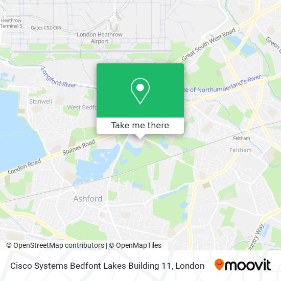 Cisco Systems Bedfont Lakes Building 11 map