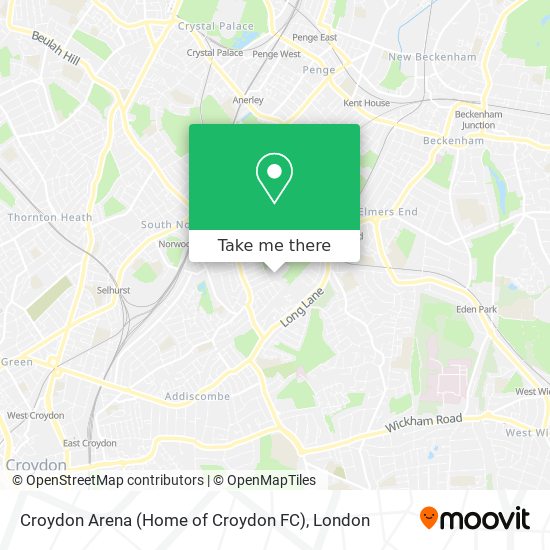 Croydon Arena (Home of Croydon FC) map