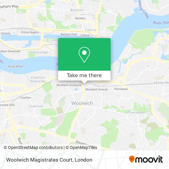 Woolwich Magistrates Court map