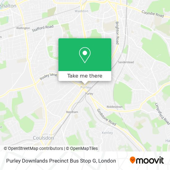 Purley Downlands Precinct Bus Stop G map