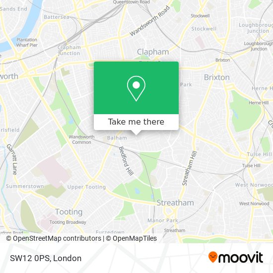 SW12 0PS map