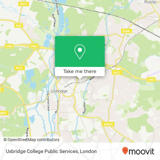 Uxbridge College Public Services map