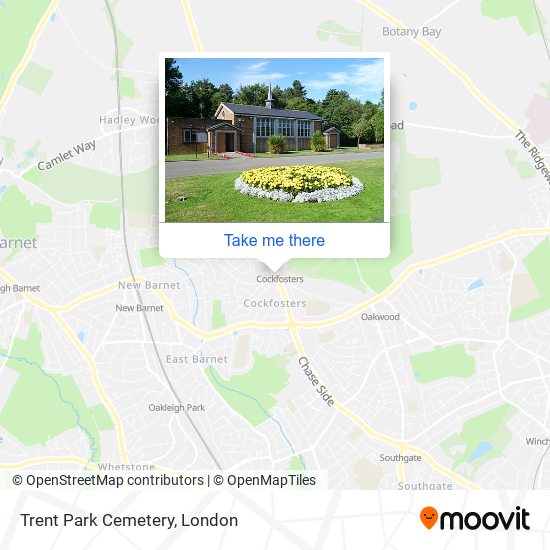 Trent Park Cemetery map