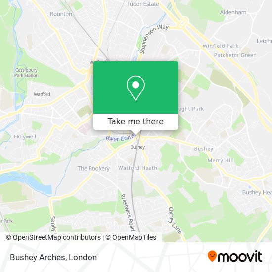Bushey Arches map