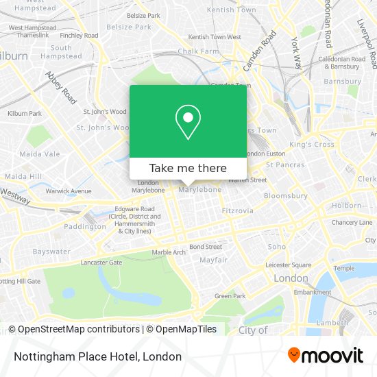 Nottingham Place Hotel map
