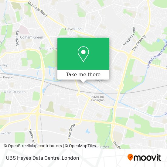 UBS Hayes Data Centre map