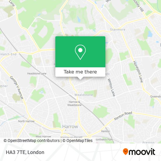 HA3 7TE map