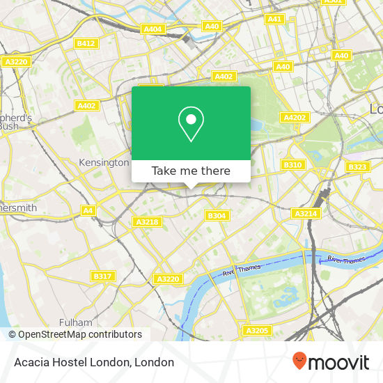 Acacia Hostel London map