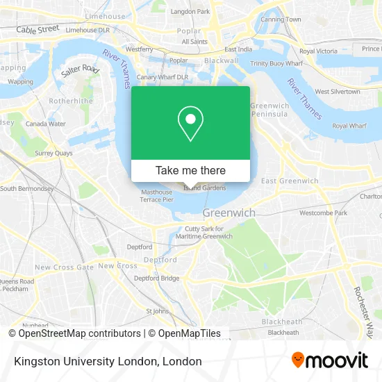 Kingston University London map