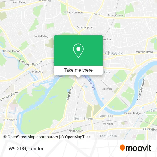 TW9 3DG map