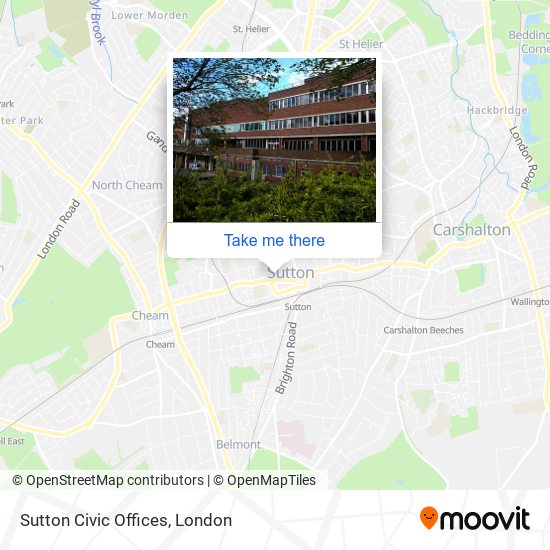 Sutton Civic Offices map